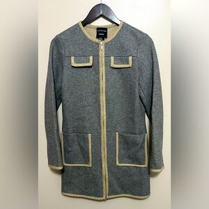 Doncastor Wool Dress Zipper dress- can be zipped from top or bottom Size 4